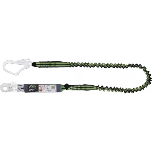 Longe en sangle élastique 2 m -- Absorbeur d’énergie et mousquetons ( principal Longe en sangle élastique 2 m -- Absorbeur d’énergie et mousquetons ( principal